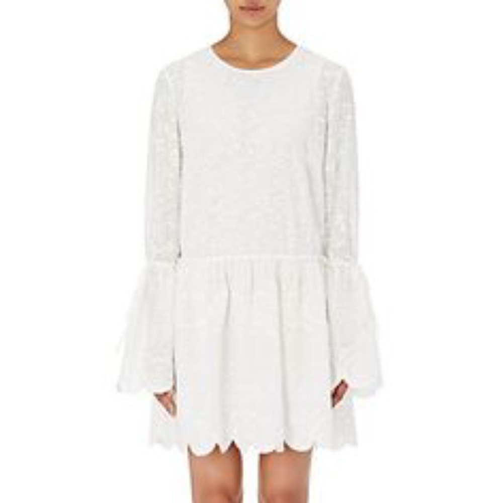 R/R Studio White Embroidered Dress